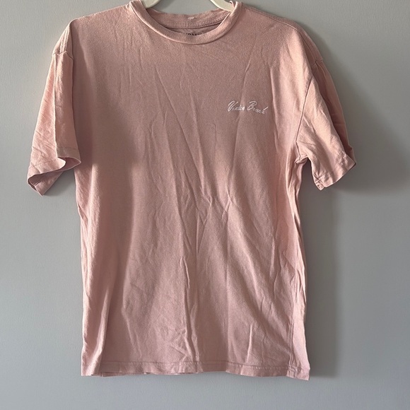 PacSun Pink Short Sleeve Tee Venice beach embroidery crew neckline 100% cotton - Picture 1 of 5